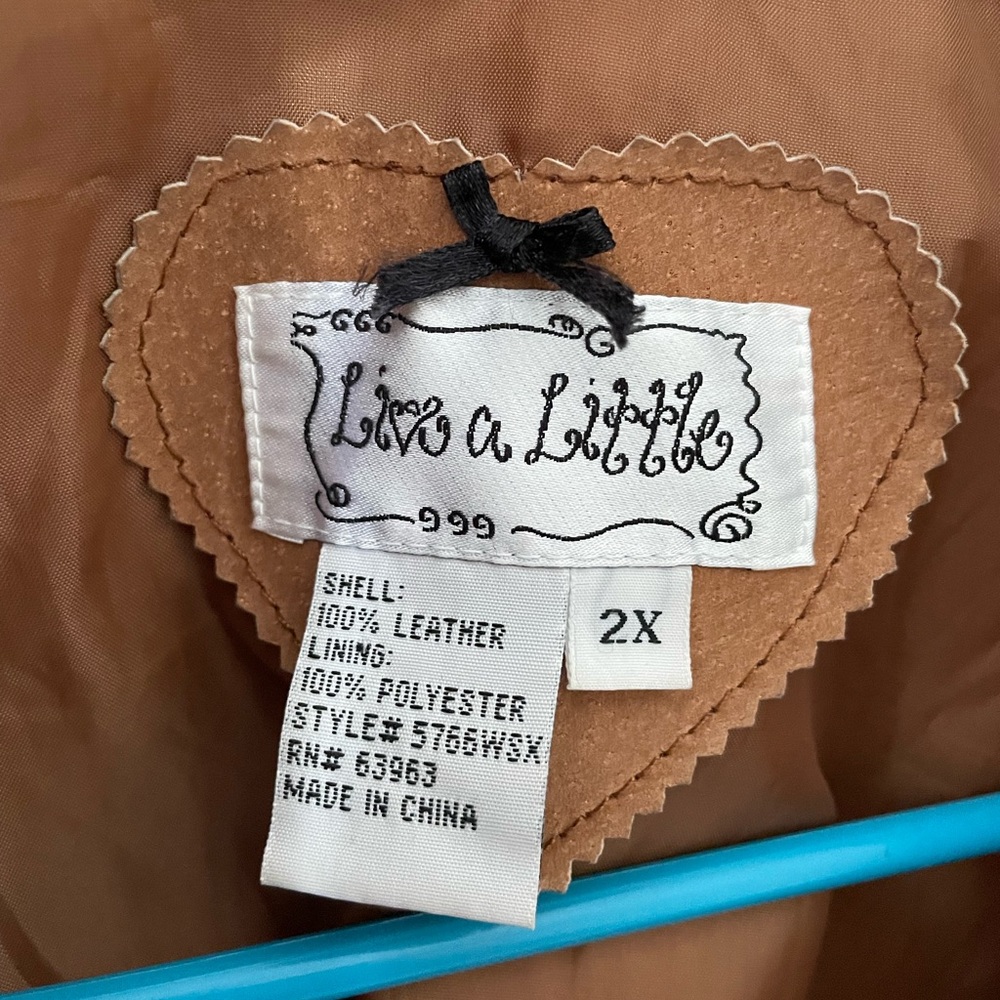 Brown Genuine Leather Jacket size 2X - Picture 3 of 3
